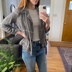 Boxy Plaid Blazer